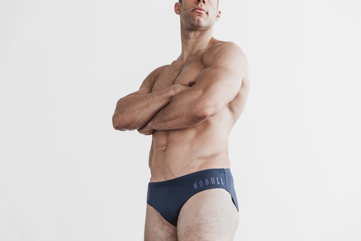 Nobull Swim Brief Men\'s Swim Navy | Australia (VX6328)